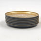 Otagiri Japan 6 Round Cherry Blossom Gold Black Lacquered Coasters 4”