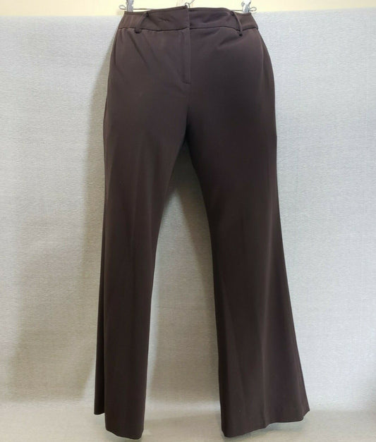 Alfani Petite Brown Women's Pants Size 10P Career Casual Trouser Slacks