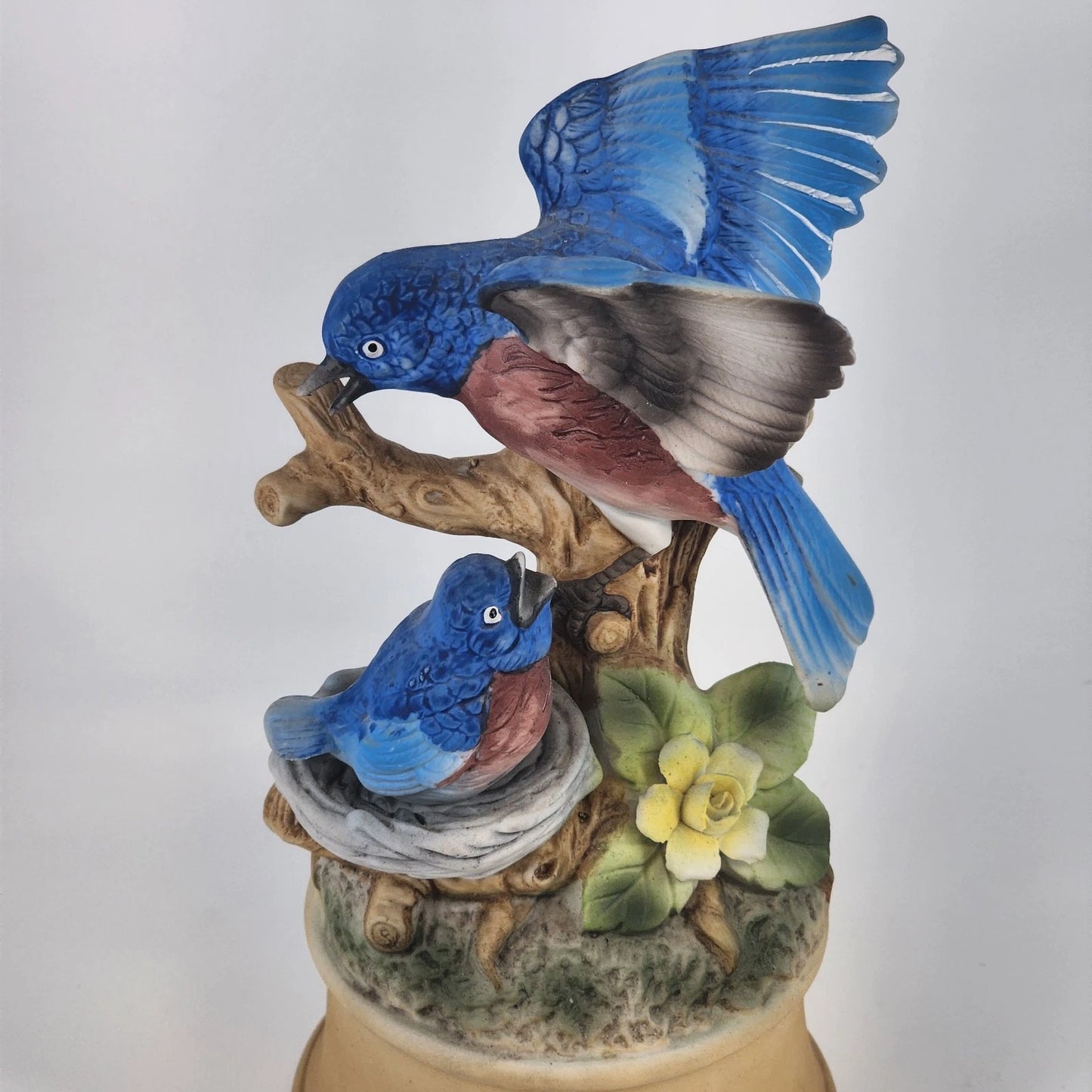 Gorham Bluebird Music Box Play THE WAY WE WERE Japan Porcelain 1978 Tested Works