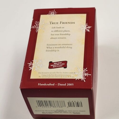 2 Hallmark Keepsake 2005 Christmas Ornaments TRUE FRIENDS & To My Gouda Friend