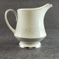 Noritake Cumberland Creamer Pitcher 2225 Japan White Flowers Platinum Trim Vtg