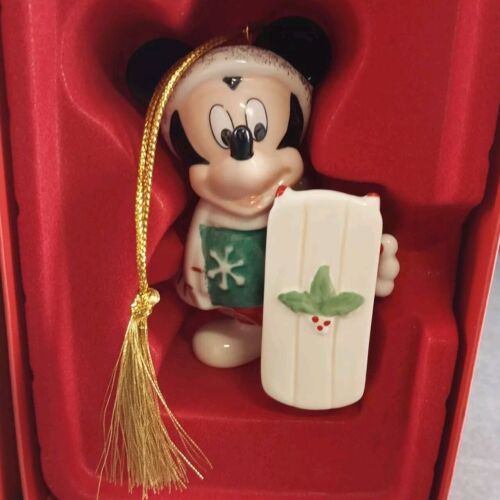 Lenox Christmas Ornament Mickey Mouse Let it Snow Porcelain New Boxed