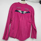 Wrangler Women’s Medium Pink Western Blouse Button Front Applique 90s Cowgirl Rodeo Shirt