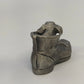 Little Gallery Dog in Shoe Pewter Figurine Kraczkowski 2" 1980 Vintage
