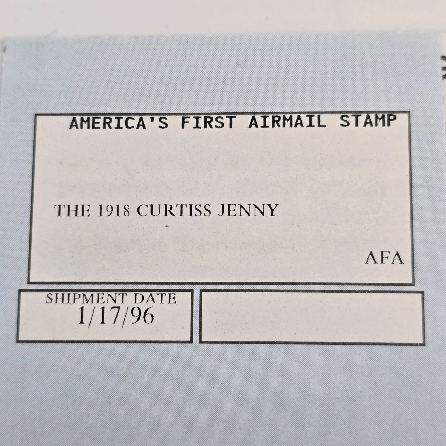 America’s First Airmail Stamp 1918 Scott C3 Curtiss Jenny MNH NH PCS Folio Set