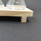 True Spirit Whiskey Tasting Flight Kit 3 Liquor Glasses 5 oz Wooden Tray Footed