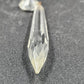 4 Icicle Spear Crystal Glass Vintage Prisms 2.9" w Octagon Accent Wire Connector