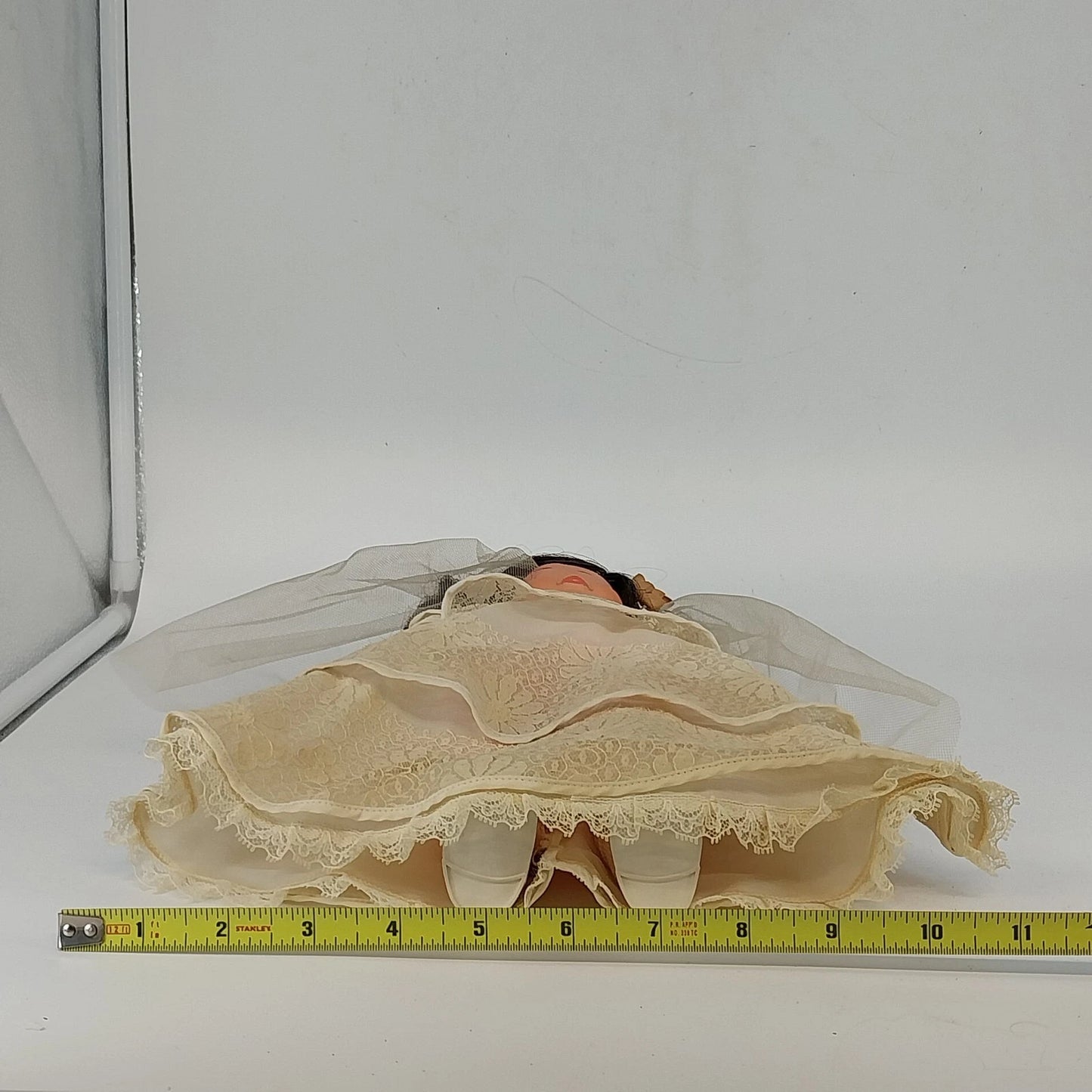Kehagias Bride Doll 12" Wedding Gown Veil Brunette Blue Eyes Greece Vintage