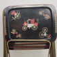 4 Cal-Dak TV Trays Carriage & Stagecoach Black Folding with Stand Vintage