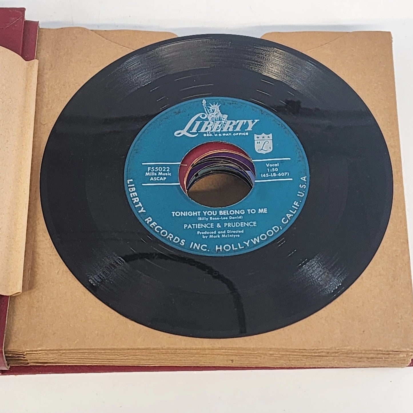 15 pc 45RPM Vinyl Record Lot RCA Dean Martin Doris Day Pop 1950s Bound Album Vtg