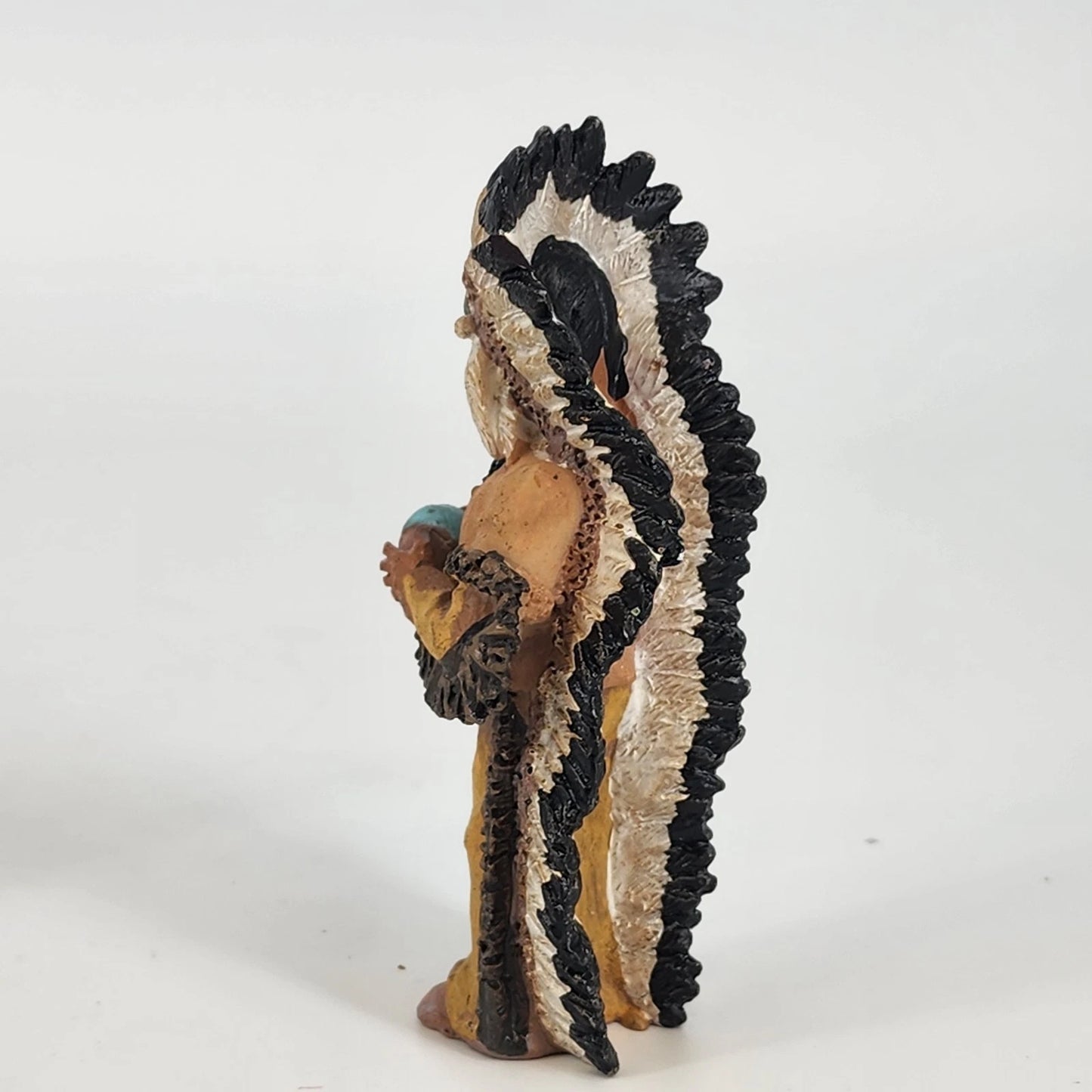 10 pc Native American Set Resin Collectible Figurines 7 People Eagle Horse Bison