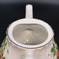 Strawberry Floral Leaves Ceramic Teapot with Ribbed Swirled Lid 6.5" Vtg Kitchen