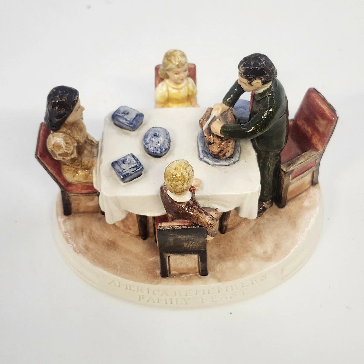 Sebastian Miniatures SML-405 America Remembers Family Feast Figurine 1982 Vtg