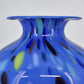 Vetrai Italian Glass Vase Blue Stretch Confetti Hand Blown Centerpiece