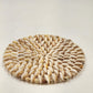 Cowrie Sea Shell Trivet Hot Pad Plate Doily 6" Boho Coastal Decor 1970s