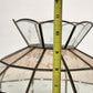 Tiffany Style Swag Lamp Shade Stained Slag Glass Multifaceted Leaded 15.5" Vtg