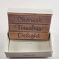 Lot of 5 Special Words and Wavy Lines Rubber Stamps Wooden Mounted Lightly Used