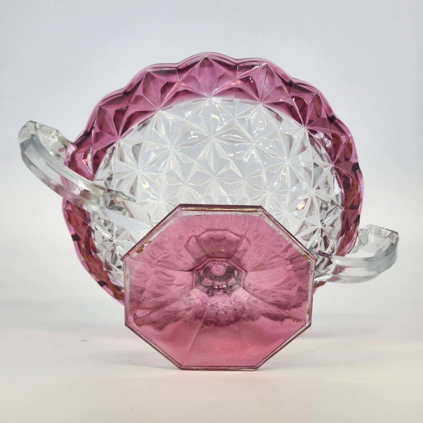 Tiffin Franciscan Williamsburg Cranberry Compote 2 Handle