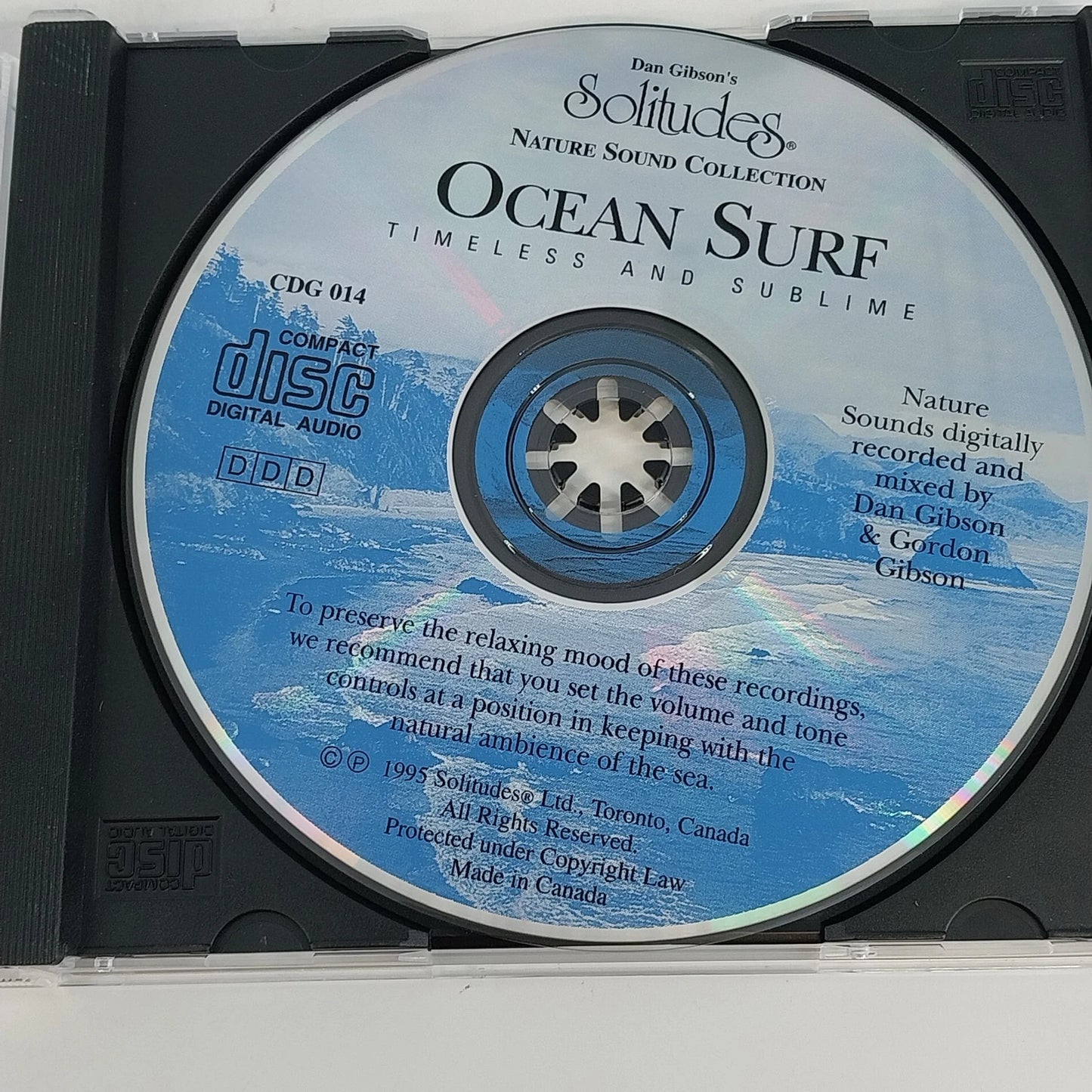 Dan Gibson Solitudes Nature Sound Collection Ocean Surf & Thunderstorm 2 CD 1995