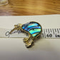 New Zealand Paua Abalone Shell Kiwi Bird Brooch Pin Gold Tone 1" Vintage Jewelry