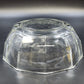 Clear Glass 10 Sided Serving Bowl 8.5" Heavy Paneled Thick Faceted Sides Vtg
