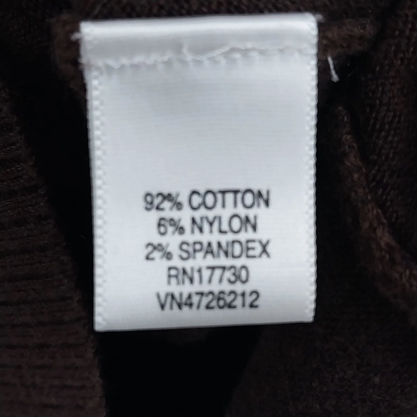Cherokee Brown Sweater Vest Womens Large Sleeveless Crew Neck Cotton Blend