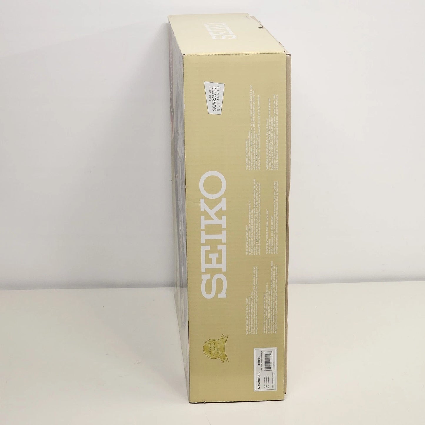 Seiko Swarovski Wall Clock NIB Golden Trumpet 18 Melodies Special Collector’s Ed