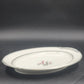 Noritake Crest Oval Serving Platter 5421 Lily the Valley 13" Platinum Trim Vtg