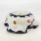 Japanese Imari Porcelain Ruffled Bowl 6" Cobalt Blue & Gold Gilt Floral Vintage