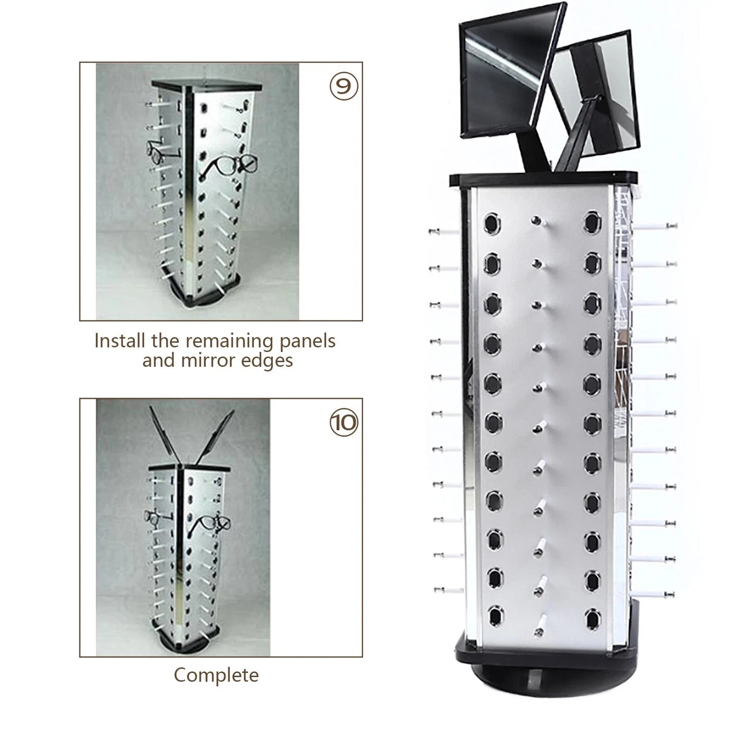 Rotating Eyeglass Display Tower 44 Pair Retail Rack Stand