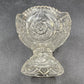 EAPG Pedestal Mini Punch Bowl Clear Glass Spinning Star US Glass 5 Mini Cups Vtg