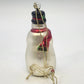Northlight Snowman Glass Christmas Ornament 5" Hand Painted Gifts Scarf Tree Vtg
