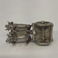 OSV Pewter Oxen Cart Wagon Miniature Farm Animal Figurine Vintage 2" Collectible