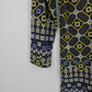 JM Collection Petite Geometric Print Beaded V-Neck 3/4 Sleeve Top P/P Polyester