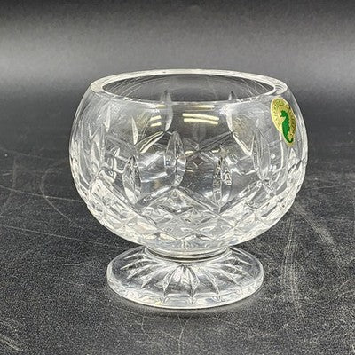 Open Sugar Bowl Waterford Lismore Footed Signed Elegant Crystal Glass