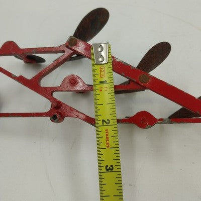 Ertl International Harvester 3-Bottom Plow Red Metal 1:16 Scale 1968 Vintage USA