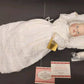 Porcelain The Victorian Christening Doll by Franklin Heirloom Dolls with Stand