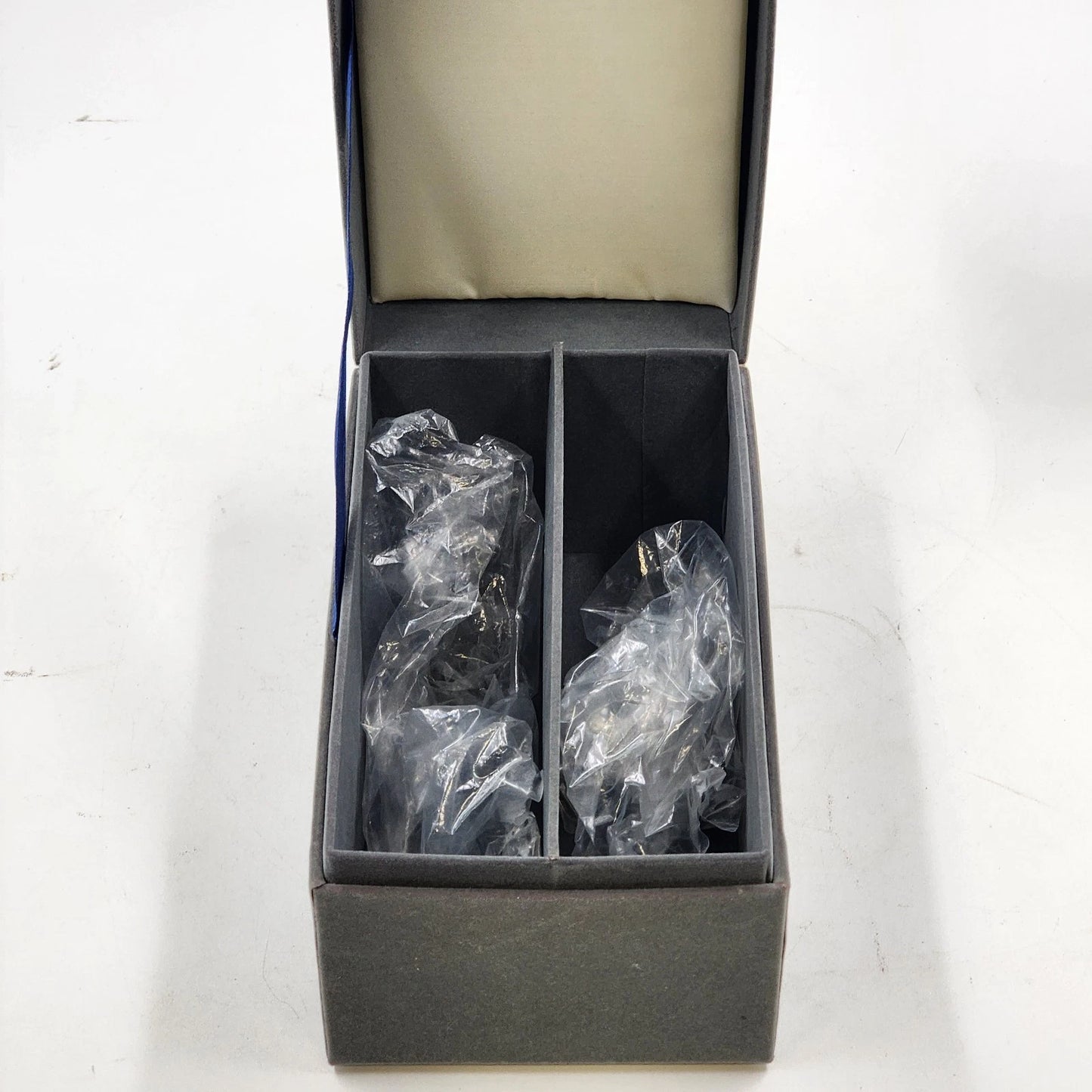 Lenox Silver Heart Goblet Pair Kirk Stieff Wedding Promises Bride Groom w Box