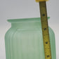 Frosted Glass Sage Green Vase 5.75" Textured Ribbed & Wide Flared Rim Vintage