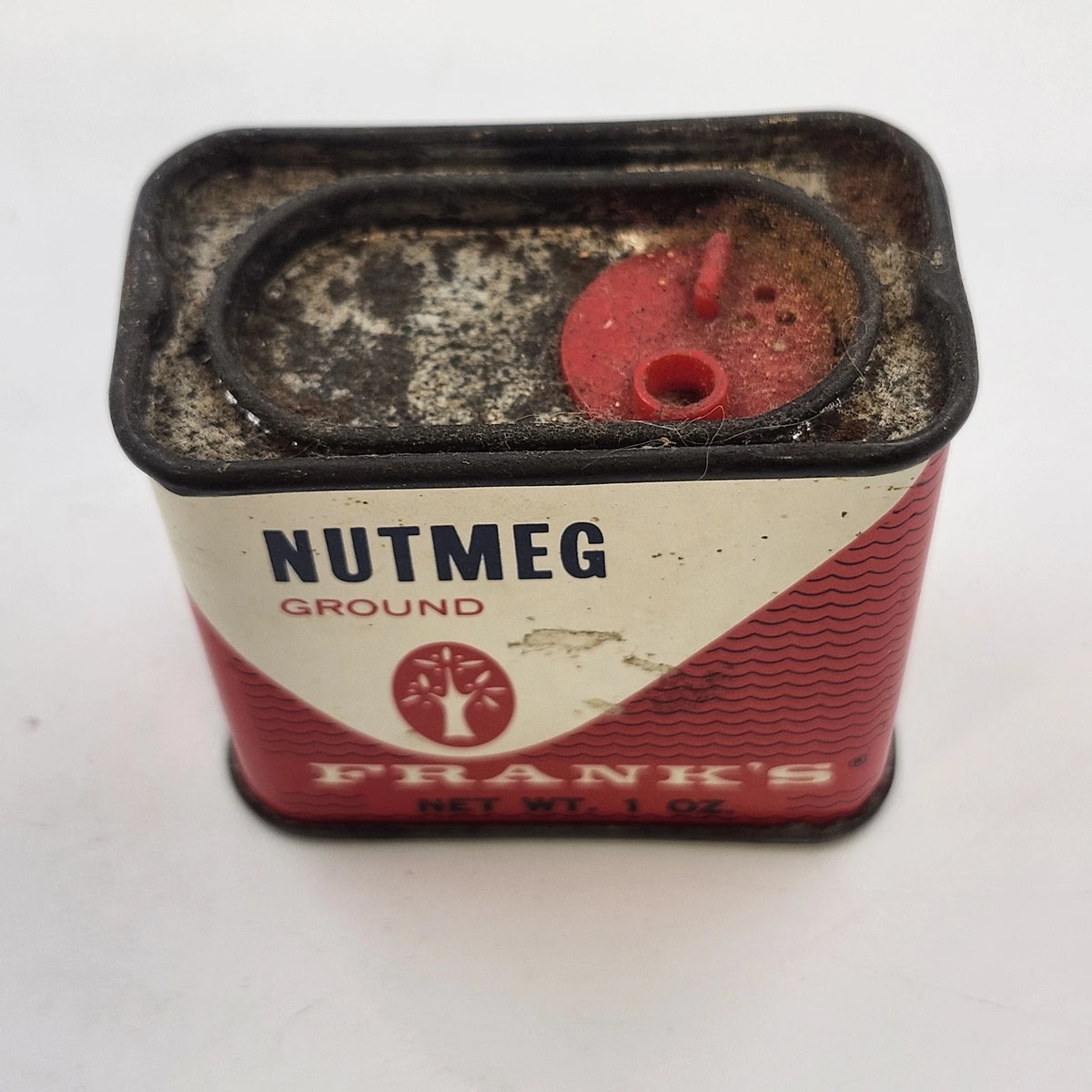 Frank's Dove Brand Ground Nutmeg 1 Oz Spice Tin Cincinnati Ohio Vintage