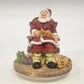 Candle-lite Sleeping Santa Candle Topper Figurine 4.25" Chair Cats Dog Gifts Vtg