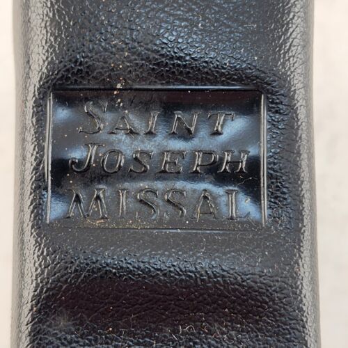 New Saint Joseph Daily Missal and Hymnal Vintage 1966 Black Vinyl Cover Catholic