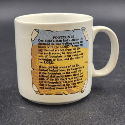 Spiritual Faith Coffee Mug Cup w 2 Religious Poems Gospel Worship Inspirational