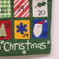 Christmas December Advent Calendar Crescent Enterprise Felt Fabric 15" Vintage