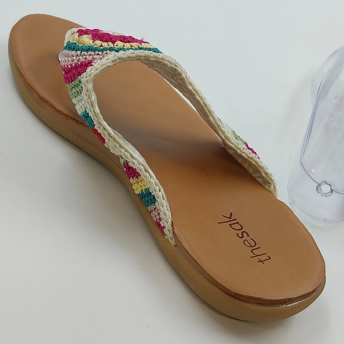The Sak Everly Crochet Floral Thong Sandals Multicolor Women's Size 7 Boho China