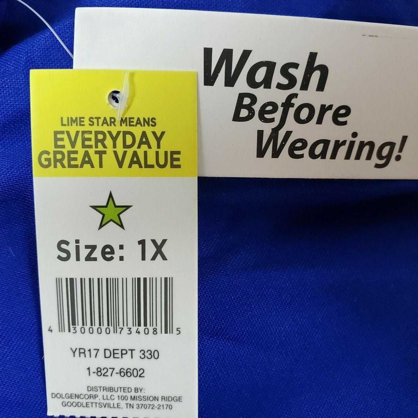 B Scrubs Solid Blue Uniform Top Womens 1XL 3 Pocket Scrubs NWT