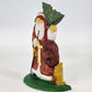 Cast Iron Santa Claus Doorstop Holding Christmas Tree & Staff Heavy 10" Vintage