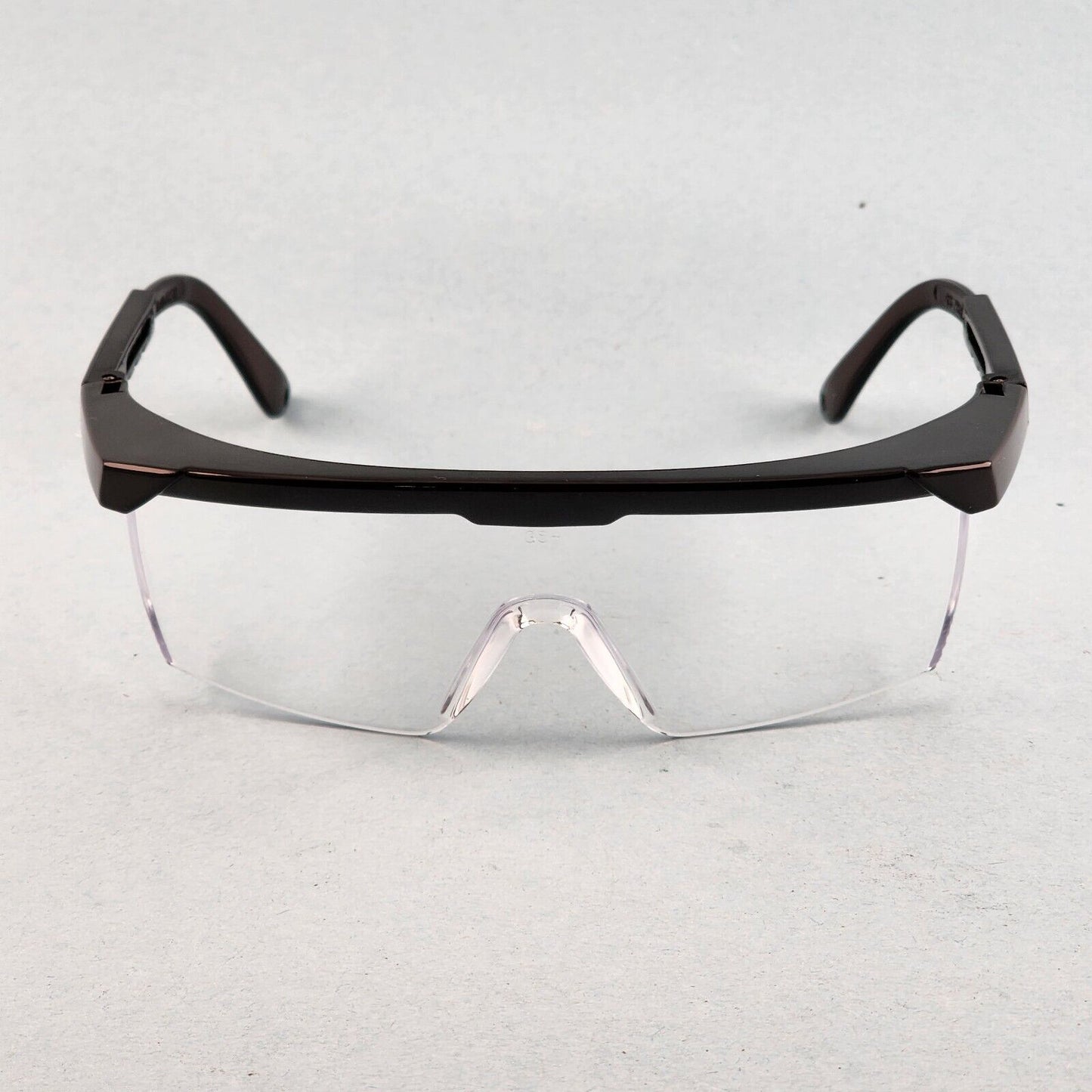 Gateway Strobe VS Traditional Visitor Safety Glasses Telescoping Temples Z87.1+ (Black Frame, Clear Lens)