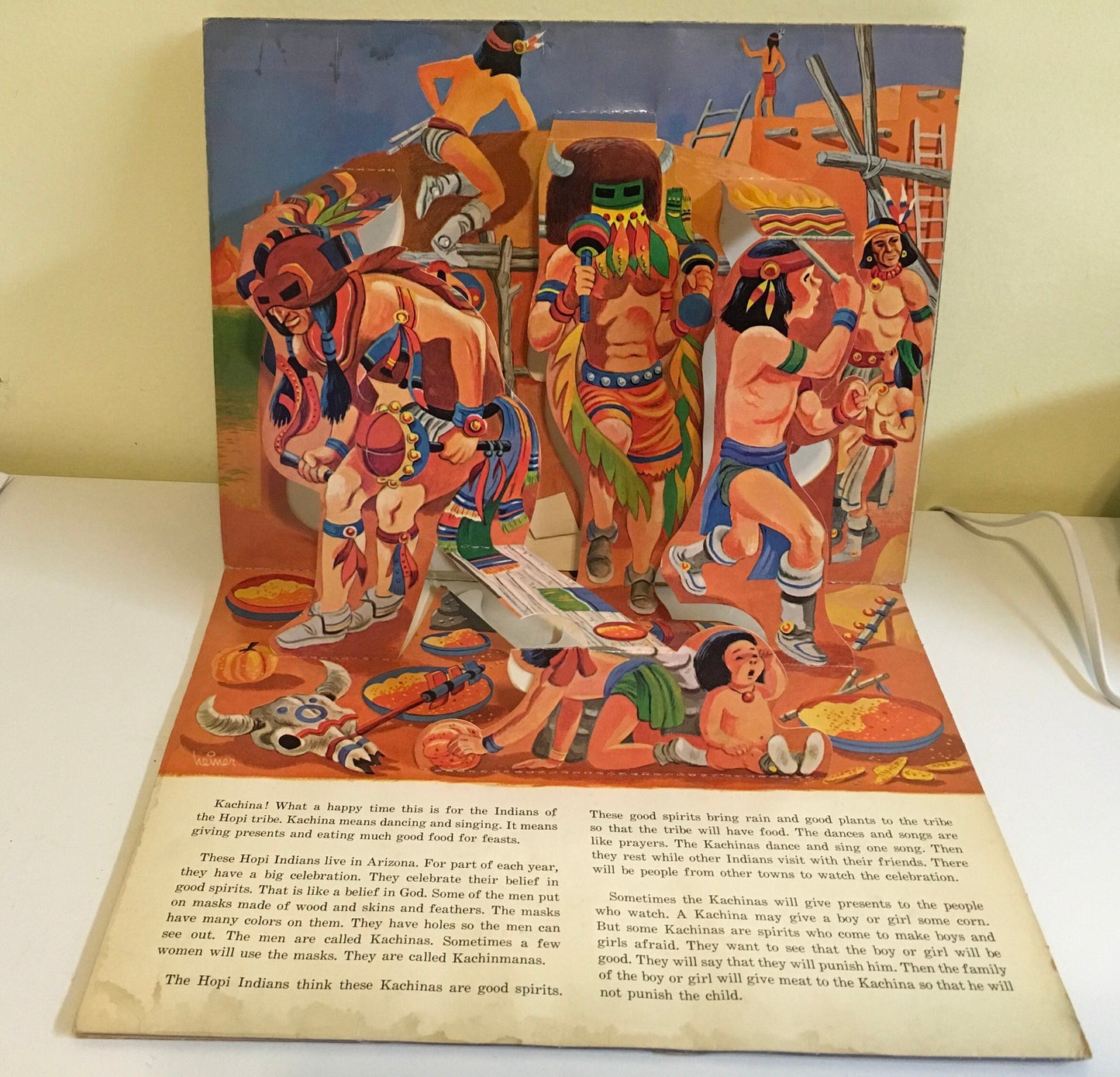 1960's Pop Up Book Boy Scout The Indians Living American Stories Native American Reservation History