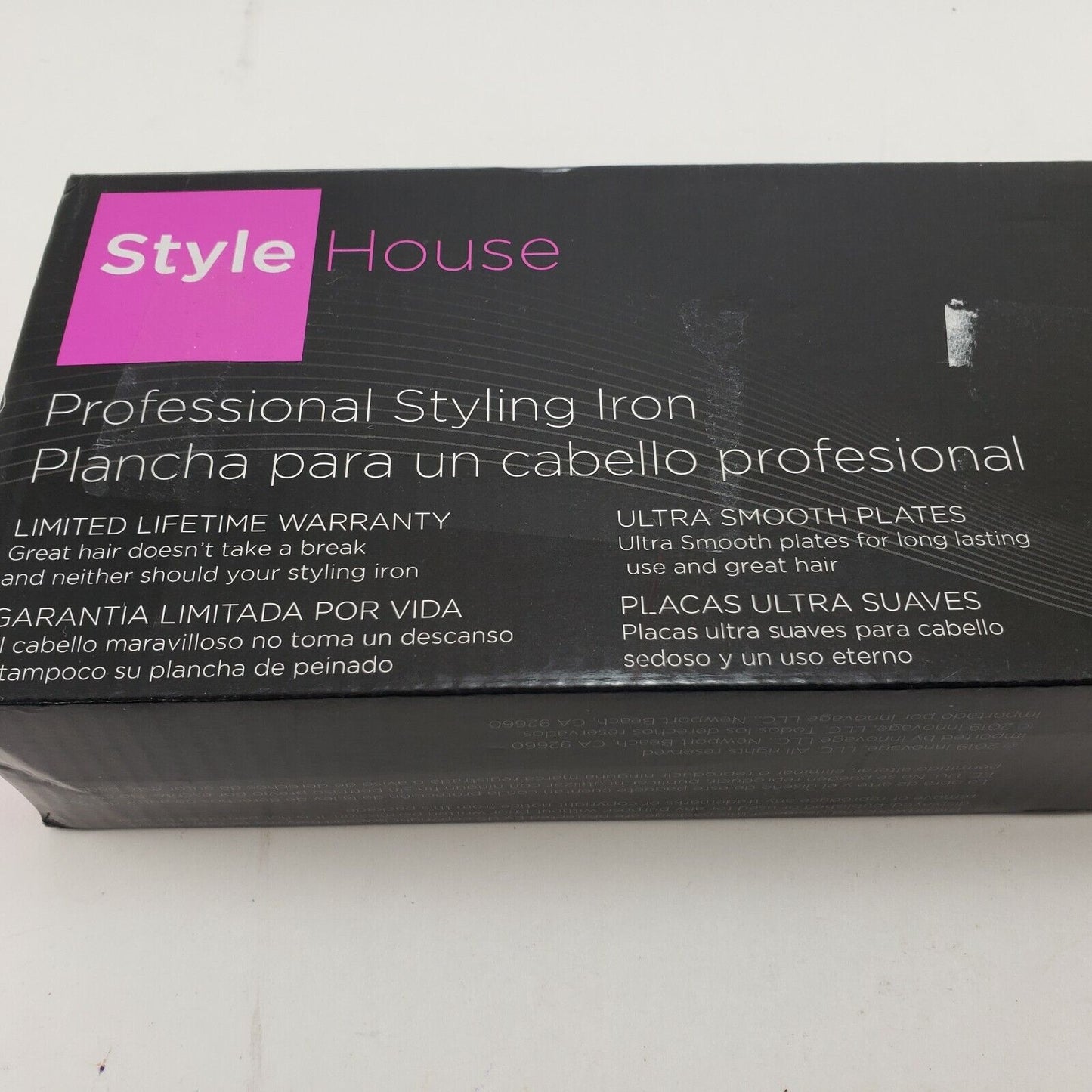 Professional Hair Styling Flat Iron by Style House NIB Red 1¼" Wide